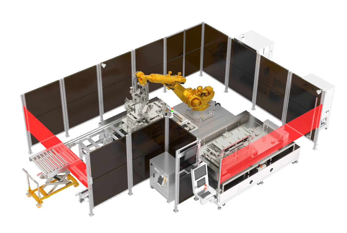 海目星机器人激光焊接工作站